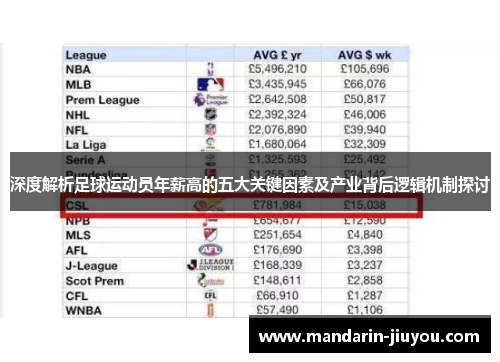 深度解析足球运动员年薪高的五大关键因素及产业背后逻辑机制探讨