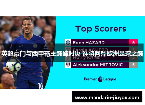 英超豪门与西甲霸主巅峰对决 谁将问鼎欧洲足球之巅