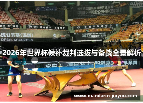 2026年世界杯候补裁判选拔与备战全景解析